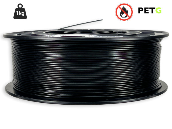 PETG Filament - 1,75 mm - Flammschutz Schwarz - 1 kg