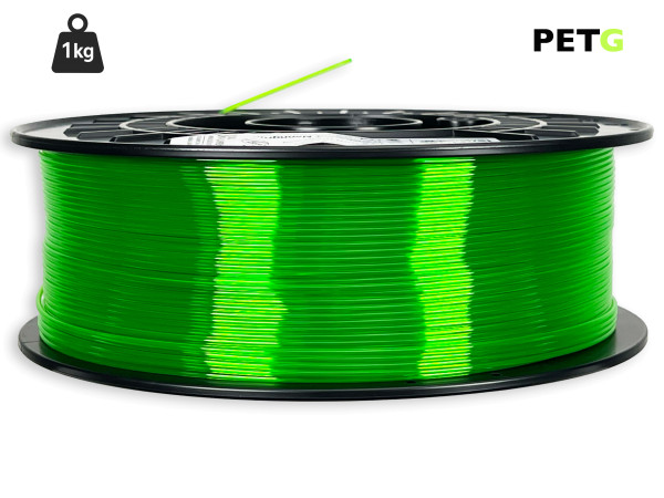 PETG Filament - 1,75 mm - Transparent Neongrün - 1 kg