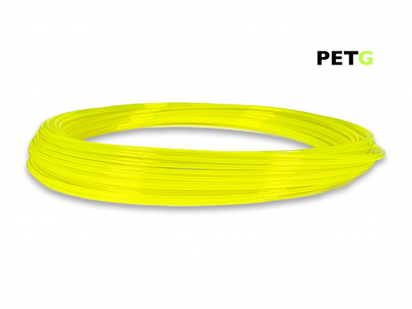 PETG Filament 50 g Sample - 1,75 mm - Transluzent Neongelb