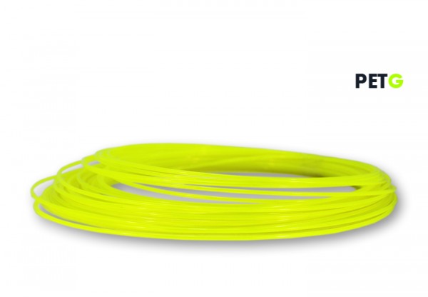 PETG Filament 50 g Sample - 1,75 mm - Transluzent Neongelb
