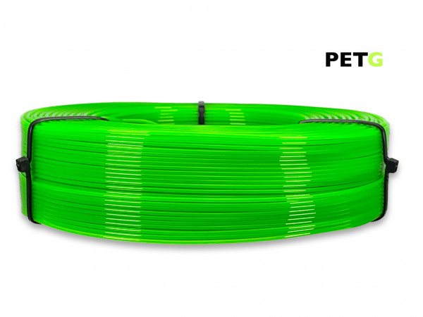 PETG Filament - 1,75 mm - Transluzent Neongrün - Refill 800 g