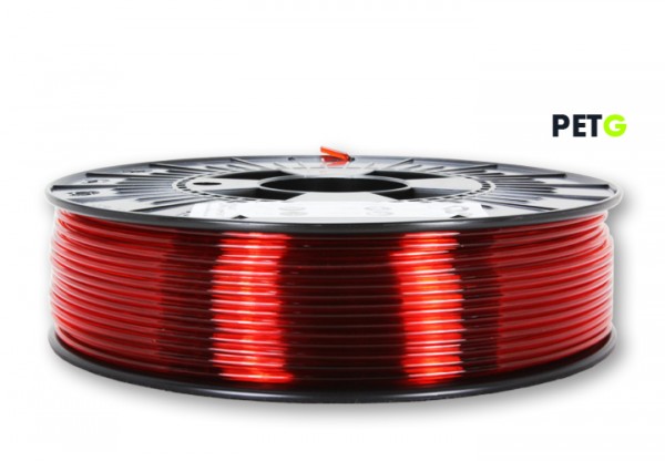 PETG Filament - 2,85 mm - Transparent Rot