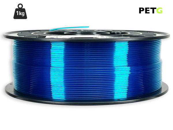 PETG Filament - 1,75 mm - Transparent Blau - 1 kg