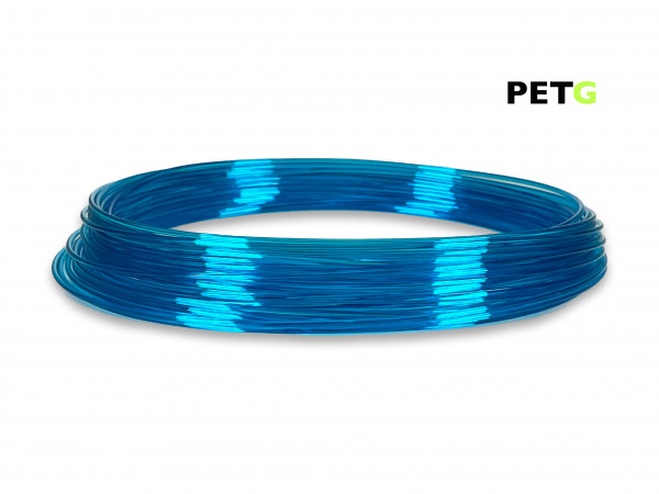 PETG Filament 50 g Sample - 1,75 mm - Transparent Blau
