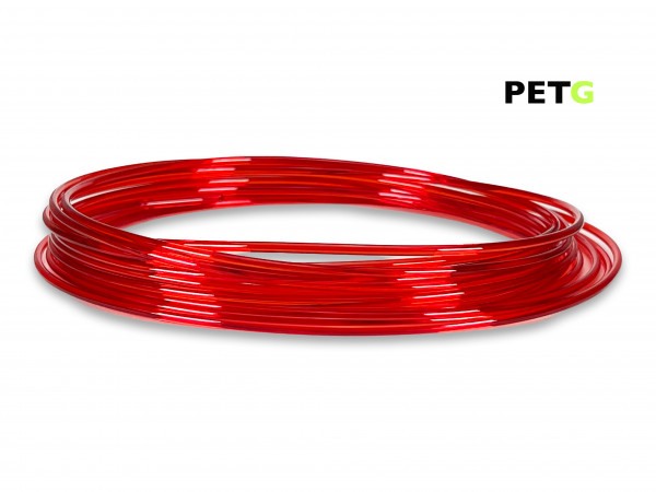 PETG Filament 50 g Sample - 2,85 mm - Transparent Rot