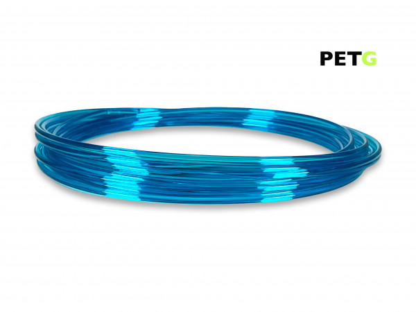 PETG Filament 50 g Sample - 2,85 mm - Transparent Blau