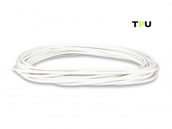TPU V2 Filament (flexibel) 50 g Sample - 2,85 mm - Weiß