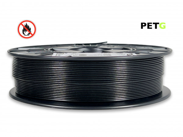 PETG Filament - 1,75 mm - Flammschutz Schwarz - 800 g