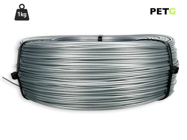 PETG Filament - 1,75 mm - Silber - 1 Kg Refill