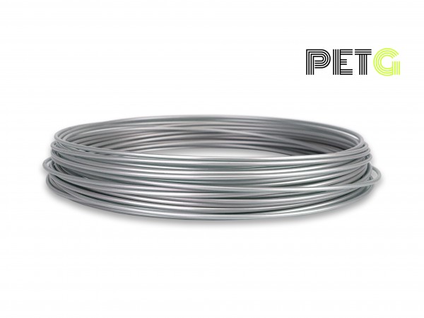 PETG Filament 50 g Sample - 1,75 mm - Alu-Silber