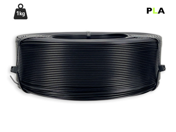 PLA Filament - 1,75 mm - Schwarz matt - 1 kg Refill