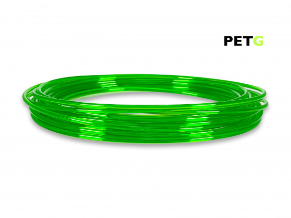 PETG Filament 50 g Sample - 2,85 mm - Transparent Neongrün