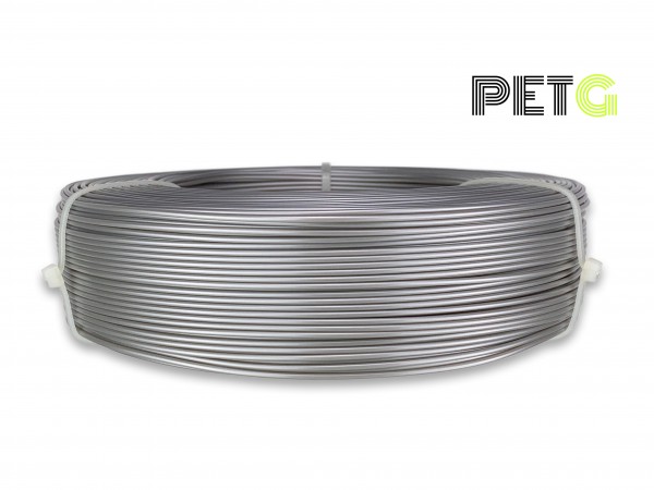 PETG Filament - 1,75 mm - Alu-Silber - Refill 800 g