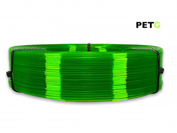 PETG Filament - 1,75 mm - Transparent Neongrün - Refill 800 g