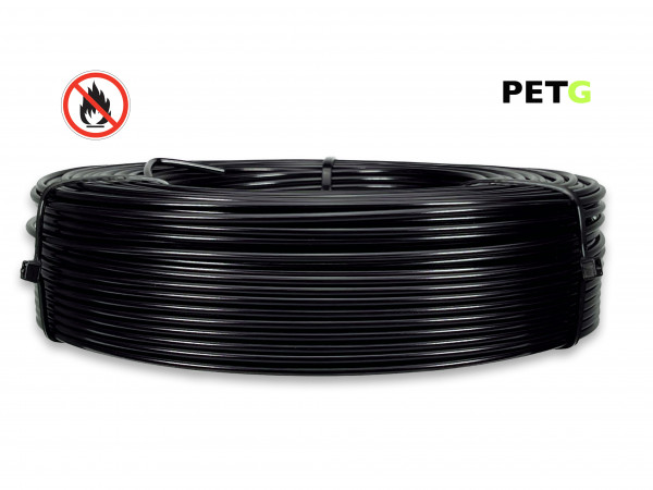 PETG Filament - 2,85 mm - Flammschutz Schwarz - Refill 800 g