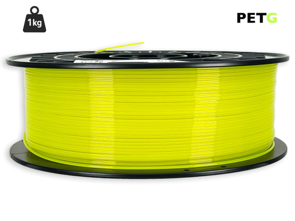PETG Filament - 1,75 mm - Transluzent Neongelb - 1 kg