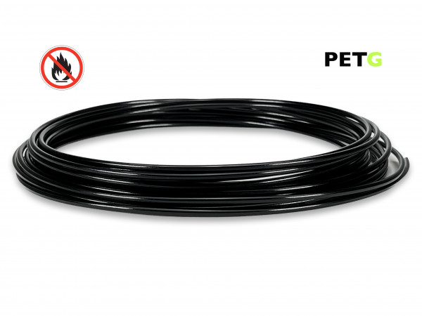 PETG Filament 50 g Sample - 2,85 mm - Flammschutz Schwarz