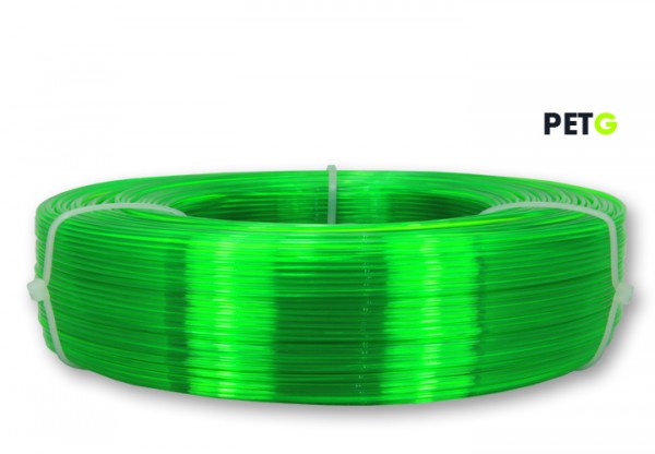 PETG Filament - 1,75 mm - Transparent Neongrün - Refill 800 g